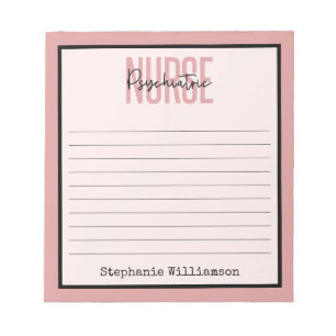 Bloc-note Infirmière psychiatrique personnalisée   Psych N