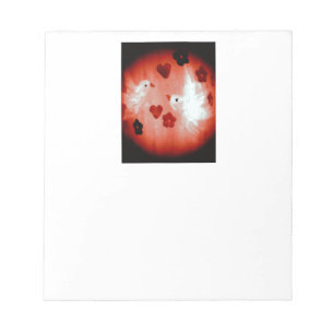 Bloc-note Inséparables Art White Doves