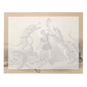 Bloc-note Interprète De Cirque Debout Parmi Les Animaux Vici