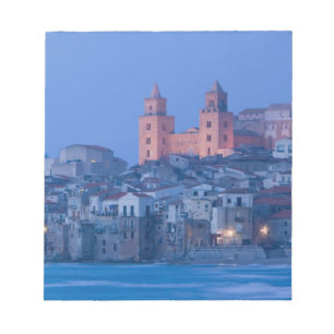 Bloc-note Italie, Sicile, Cefalu, Vue avec Duomo depuis