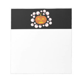 Bloc-note Jack-o-Lantern Citrouille et les yeux dans l'obscu