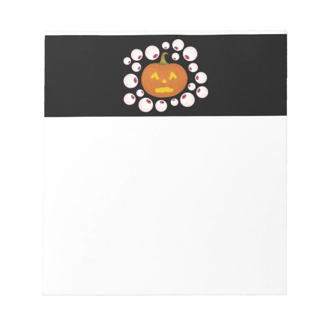Bloc-note Jack-o-Lantern Citrouille et les yeux dans l'obscu (Devant)