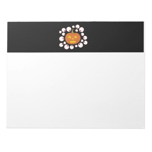 Bloc-note Jack-o-Lantern Citrouille et les yeux dans l'obscu (Devant)