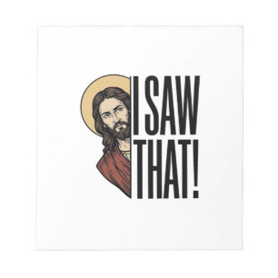 Bloc-note J'ai vu ce dessin graphique religieux drôle Peek_1