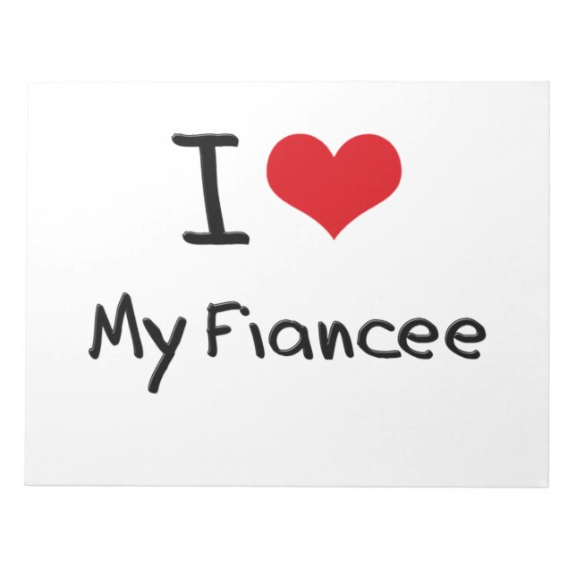 Bloc-note J'Aime Ma Fiancée (Devant)
