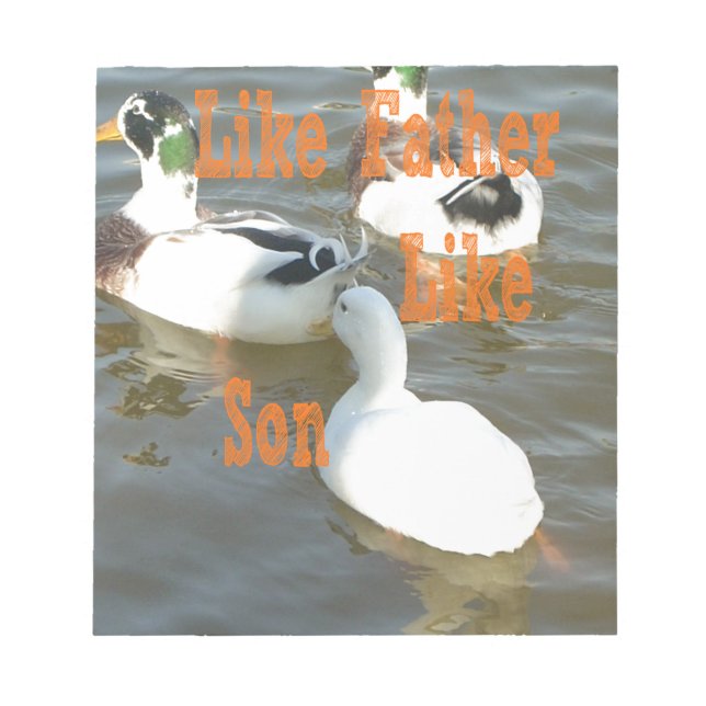 Bloc-note J'aime mon garçon comme un père comme un fils (Devant)