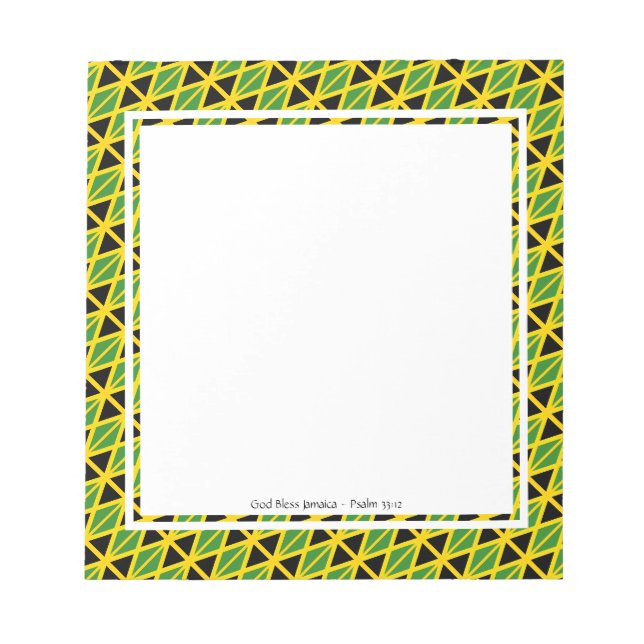 Bloc-note JAMAÏQUE DRAPEAU Patriotique JAMAÏCAIN Personnalis (Devant)