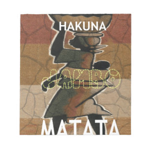 Bloc-note Jambo Habari Hakuna Matata.