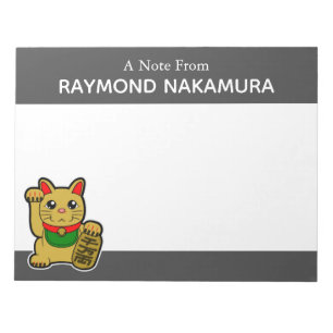 Bloc-note Japonais Golden Lucky Chat Personnalisé