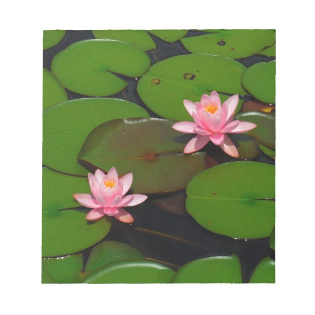 Bloc-note Jardin de fleurs de laine d'eau de lotus rose, (Devant)
