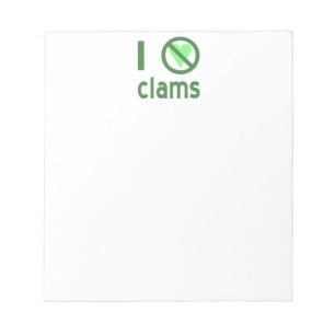 Bloc-note Je déteste les palourdes