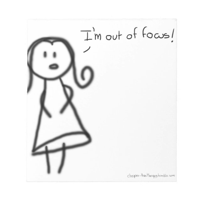 Bloc-note Je ne me concentre plus (Devant)