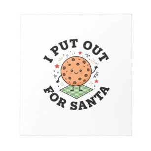 Bloc-note Je sors pour le Père Noël Cookie Noël