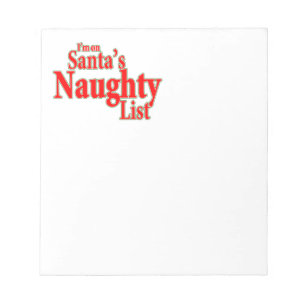 Bloc-note Je suis sur Père Noël Naughty List