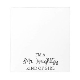 Bloc-note Je suis une fille de M. Knightley