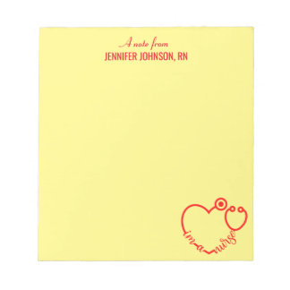 Bloc-note Je suis une infirmière stéthoscope Nom personnalis