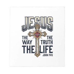 Bloc-note Jésus Le Chemin La Vérité La Vie T-shirt Chrétien