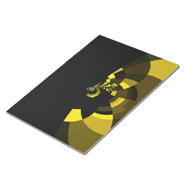 Bloc-note Jet Black et Gold Vector Art Design graphique (Incliné)