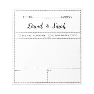 Bloc-note Jeu de conseils pour voeux de mariage