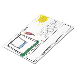 Bloc-note Jeu de mots amusant pour enfants Swingdown grand f