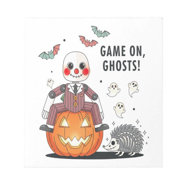 Bloc-note Jeu sur Halloween des fantômes (Devant)