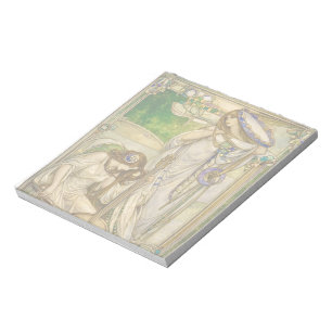 Bloc-note Jeunes Filles Musiciennes Art Nouveau Illustration