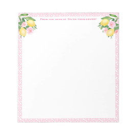 Bloc-note Joli citron Amalfi Rose | Du Bureau De