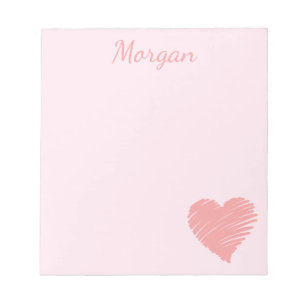Bloc-note Joli Coeur rose