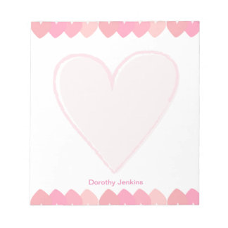 Bloc-note Joli Coeur Rose Feminine Saint-Valentin