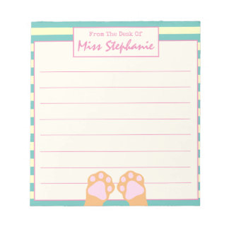 Bloc-note Joli Coloré Orange Ginger Kitty Paws Enseignant