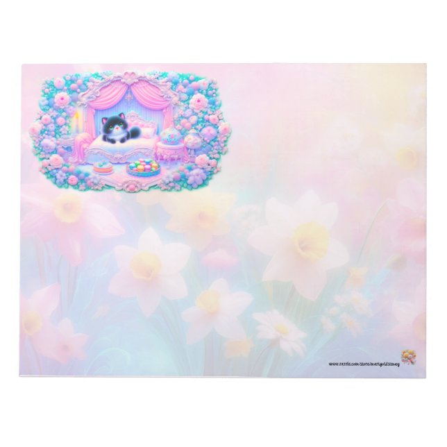 Bloc-note Joli Kitty Floral (Devant)