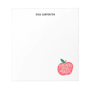 Bloc-note Joli Mignon Citation de Pomme Enseignant Personnal