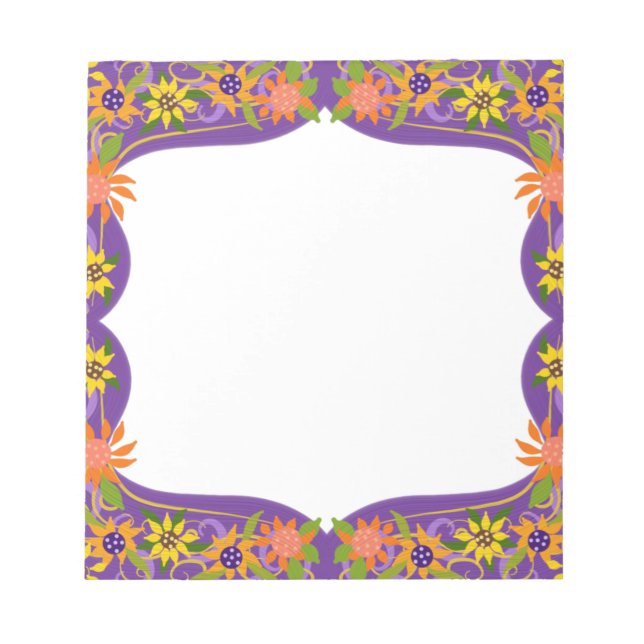 Bloc-note Joli Violet Petite Fleurs Vous Customisez (Devant)