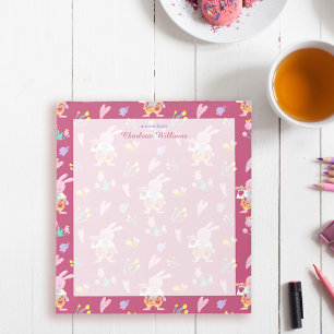 Bloc-note Jolie aquarelle magenta lapin Nom du motif