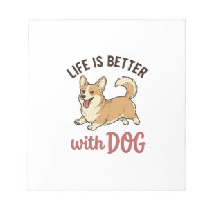 Bloc-note Jolie conception de la vie de chien Corgi est meil