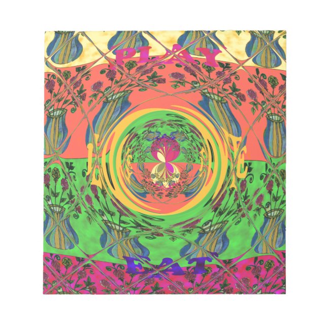 Bloc-note Jolie et belle florale Motif Art Imprimer Design (Devant)