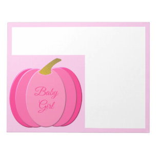 Bloc-note Jolie fille rose Citrouille Personnalisé