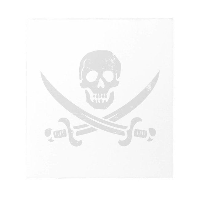 Bloc-note Jolly roger du drapeau pirate John Rackham (Calico (Devant)