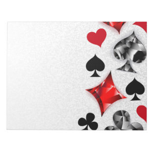 Bloc-note Joueur de poker Joueur de cartes de jouer costumes