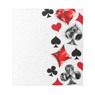 Bloc-note Joueur de poker Joueur de cartes de jouer costumes