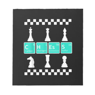 Bloc-note Joueur d'échecs Lover Tableau périodique Drôle Cad