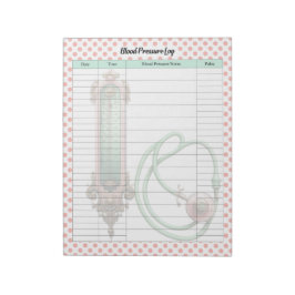 Bloc-note Journal de pression sanguine des soins de santé Vi