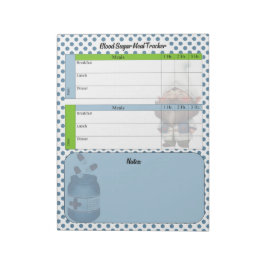Bloc-note Journal de sucre de sang Gnome du médecin mignon