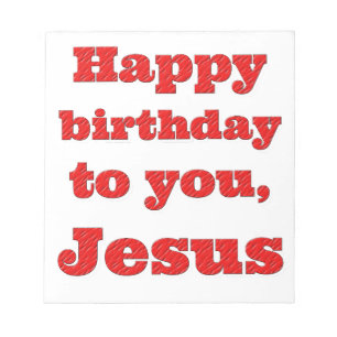Bloc-note Joyeux anniversaire à toi, Jésus, cadeau de Noël