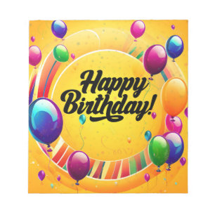 Bloc-note Joyeux Anniversaire Vibrant