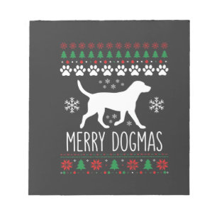 Bloc-note Joyeux Dogmas Noël Chien Vecteur