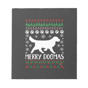 Bloc-note Joyeux Dogmes Chien Flocon de Neige Sweat de Noël