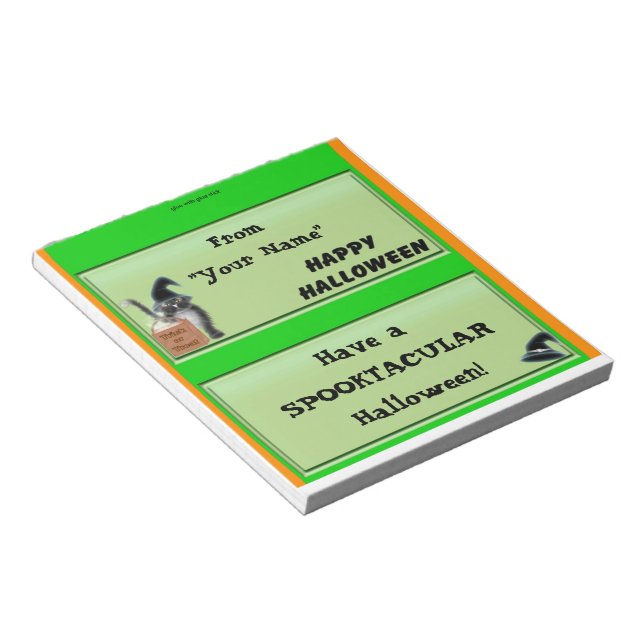 Bloc-note Joyeux Halloween Bar Wrapper Party Favoriser (Incliné)