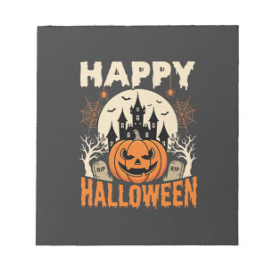 Bloc-note Joyeux Halloween Jack O Lantern Château Hanté