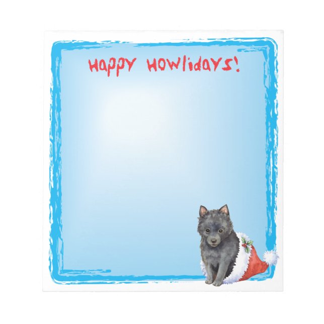 Bloc-note Joyeux Howlidays Schipperke (Devant)